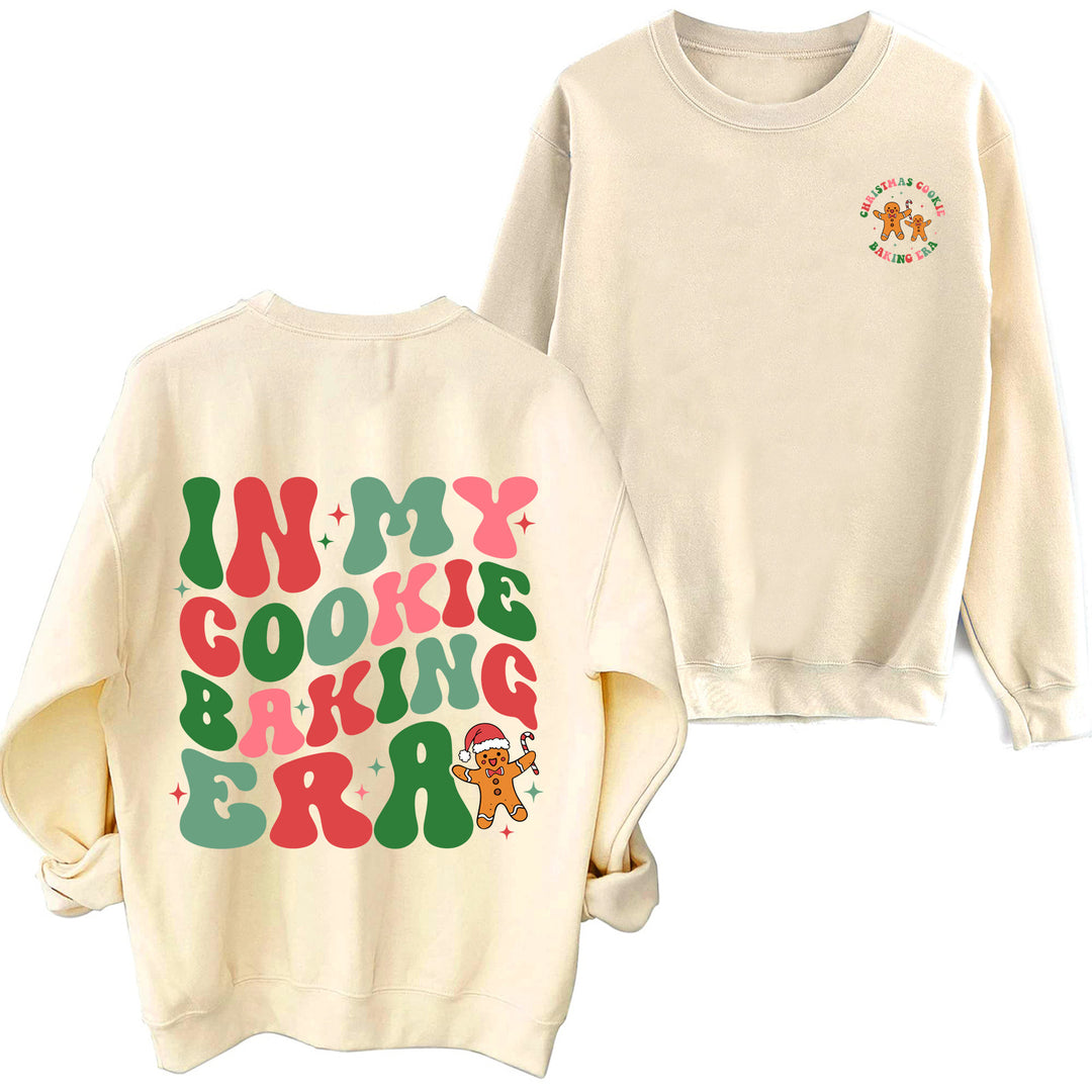 Damen lässiger Pullover mit weihnachtlichem Motiv EB