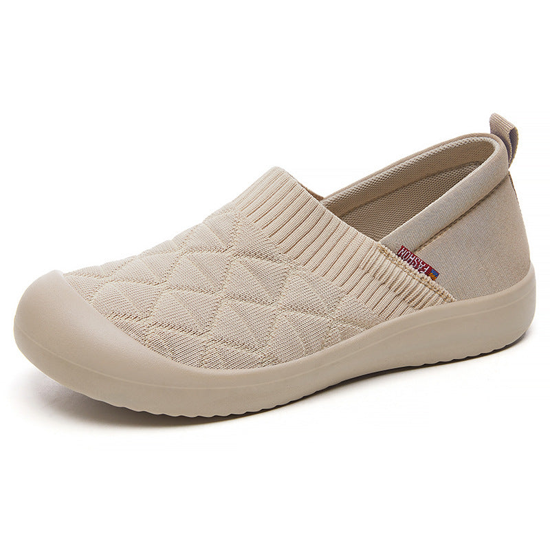 Damen bequeme Slip-On Schuhe mit elastischem Kragen EB