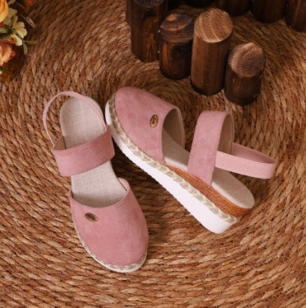 Damen Elegante Wedge-Sandalen mit atmungsaktivem Obermaterial EB