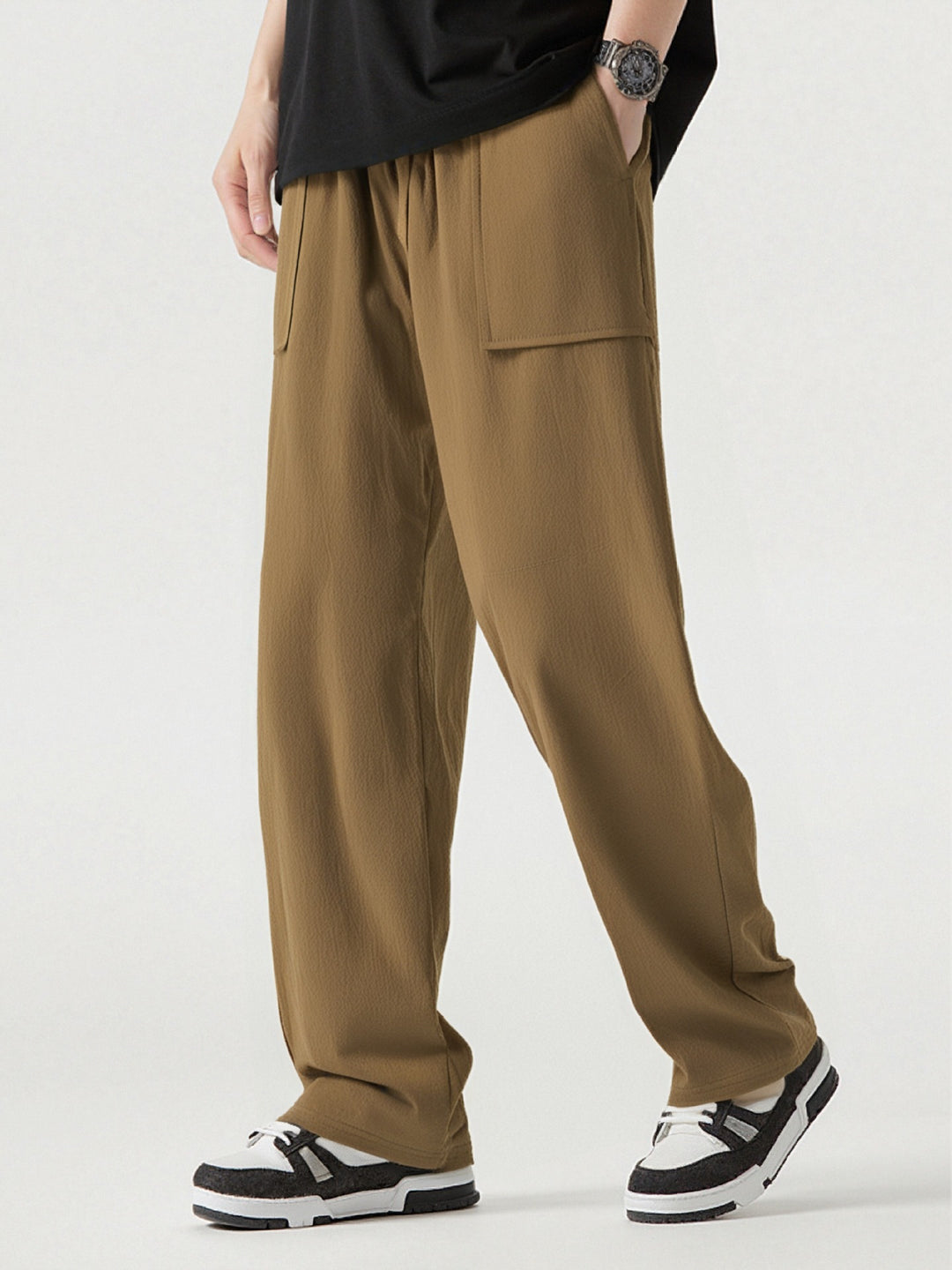 Herren Bequeme Cargo-Hose mit praktischen Taschen und elastischem Bund EB