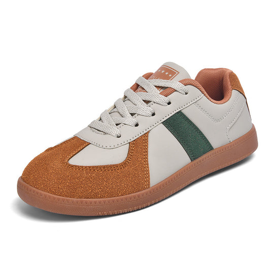 Unisex nan urbaner Tennis-Sneaker mit Veloursleder-Overlays gepolstertem Fersenkragen und vulkanisierter Gummisohle EB