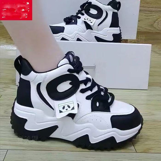 Damen Chunky High-Top Sneakers mit sportlichem Design und dämpfender Sohle EB