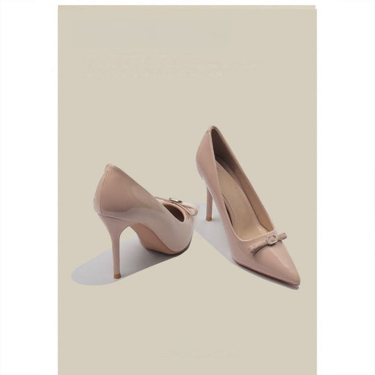 Damen elegante High Heel Pumps mit zartem Schleifendetail EB