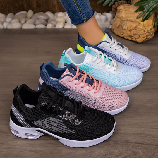 Damen Sportliche Leichtgewicht-Sneakers mit atmungsaktiver Oberflächenstruktur EB