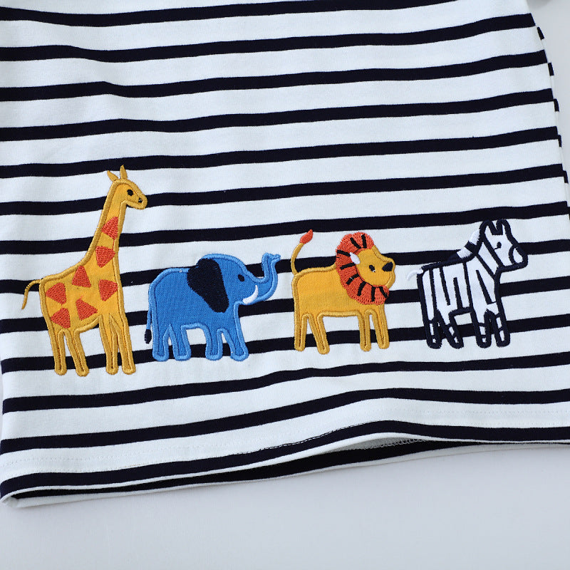 Jungen T-Shirt mit buntem Tiermotiv EB