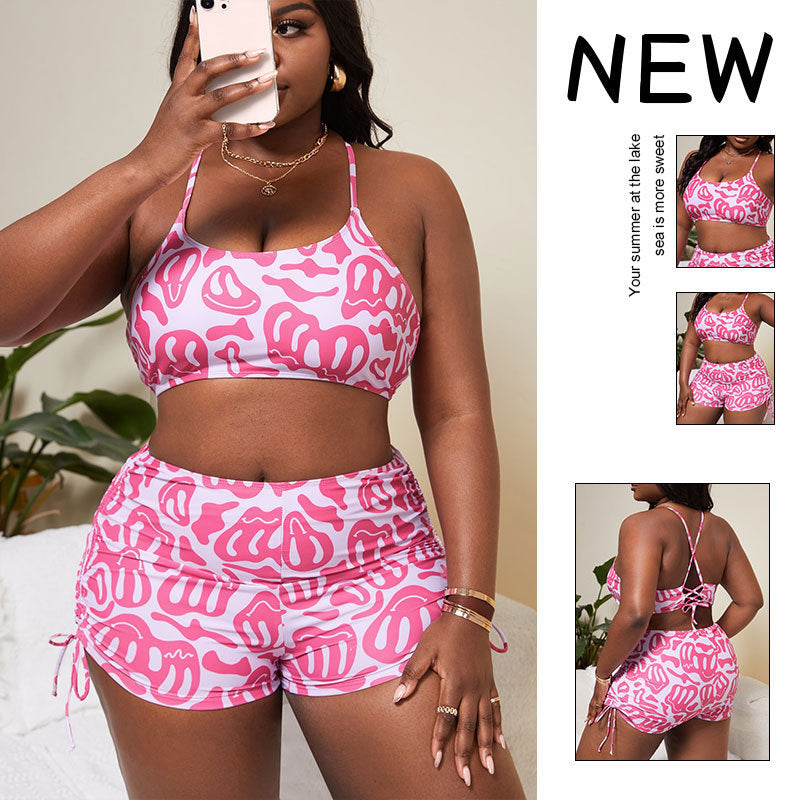 Damen Sportlich geschnittenes Bikini-Set mit Raffungen EB