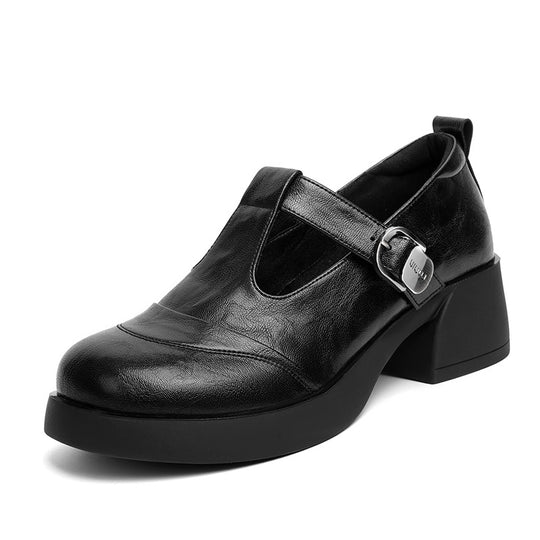 Damen Halbschuhe mit modischem Riemchen und atmungsaktiver Lochoptik EB