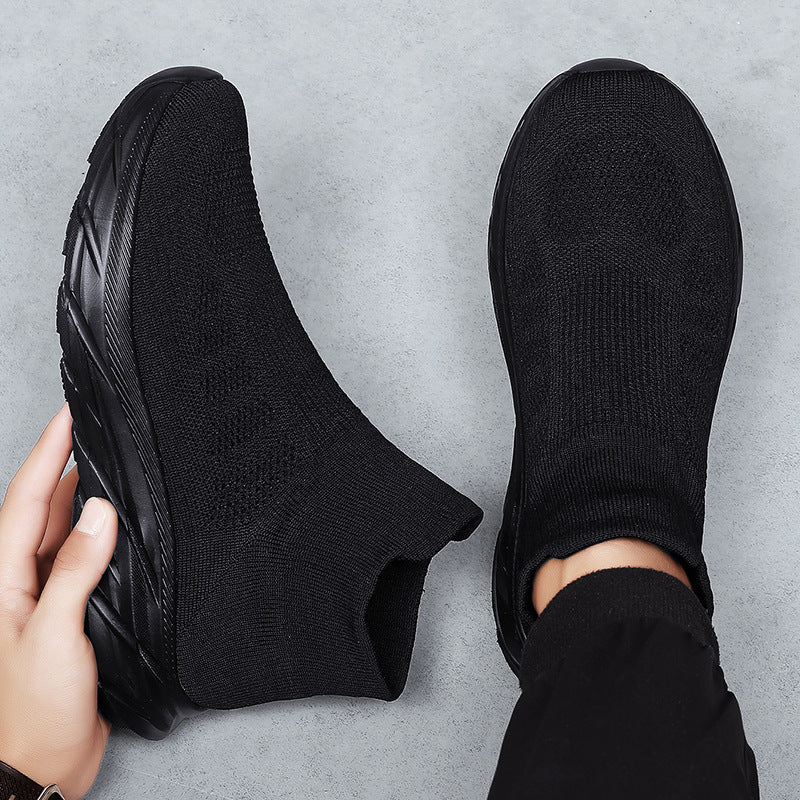 Damen Sportliche Strick-Sneaker mit elastischem Obermaterial und atmungsaktiver Sohle EB