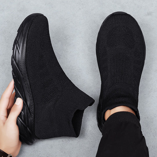 Damen Sportliche Strick-Sneaker mit elastischem Obermaterial und atmungsaktiver Sohle EB
