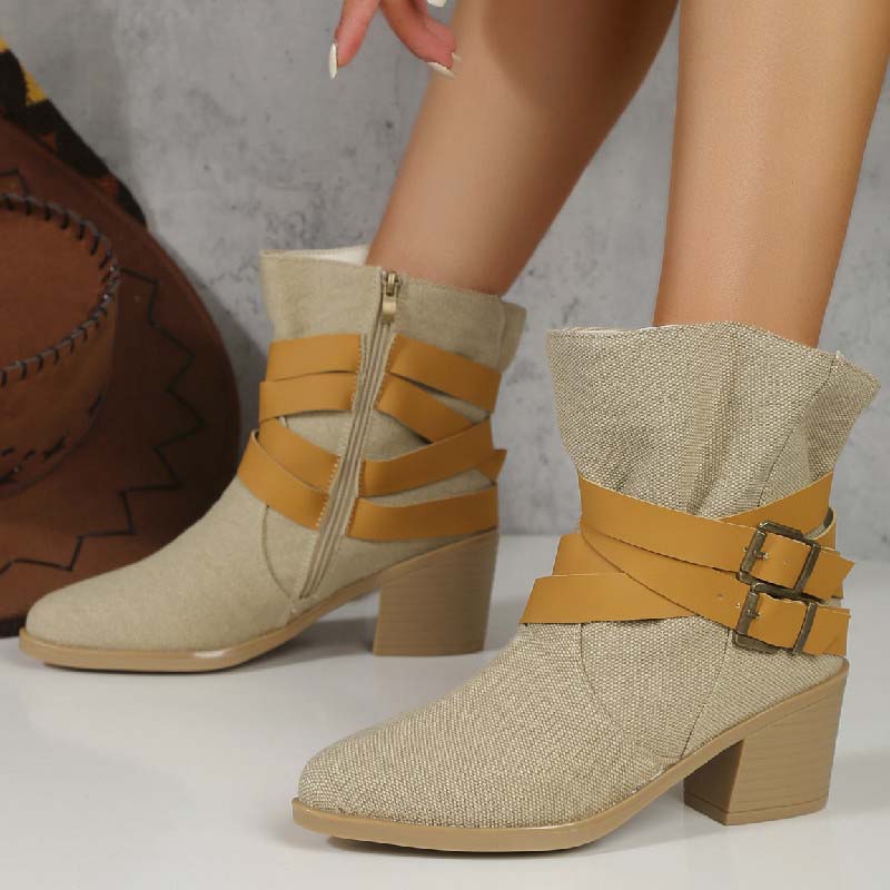 Vintage Dicke Absatzstiefel EB