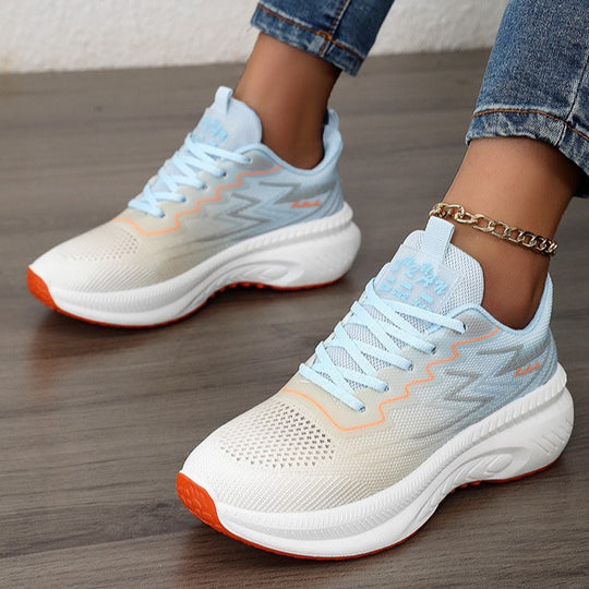Damen Hochkomfortable Fitness-Laufschuhe mit atmungsaktiver Mesheinsatz EB