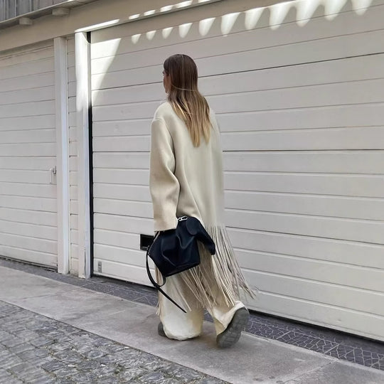 Damen Fransen-Blazer mit eleganter Passform und modernem Design EB