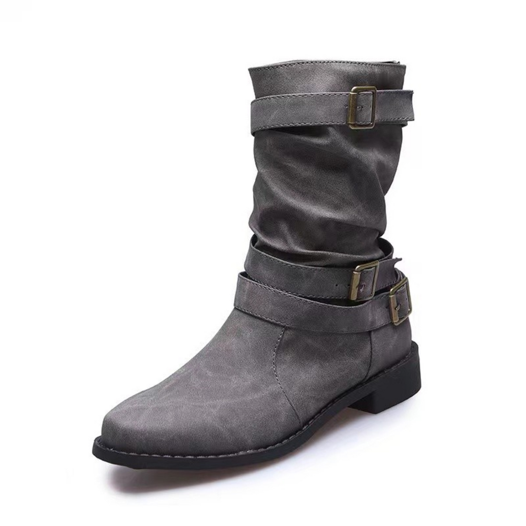 EB | Stiefeletten mit Schnallenriemen Mehrere Riemen