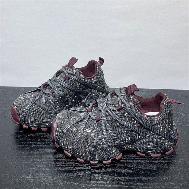 Damen modische Sneaker mit elegantem Strassdesign EB
