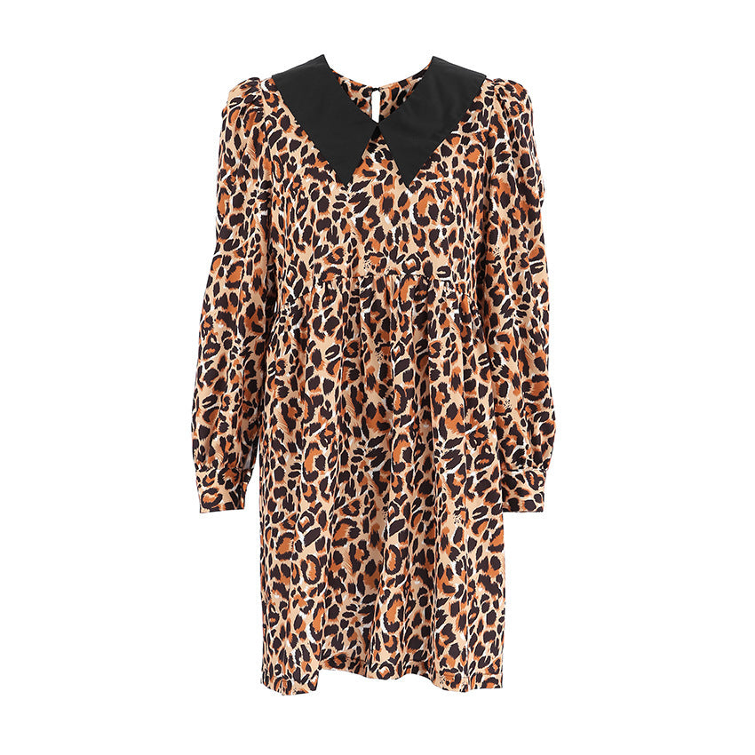 Damen Leichtes Tiermuster Kleid EB