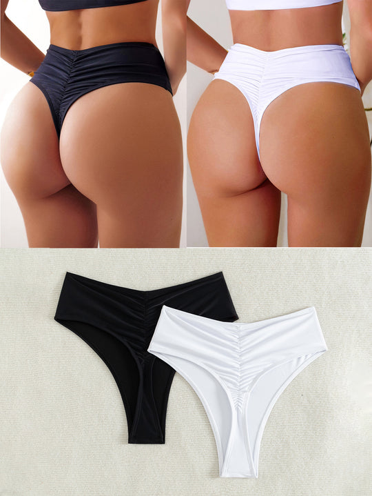 Damen Hochgeschnittener Bikini mit seitlichen Bindebändern EB