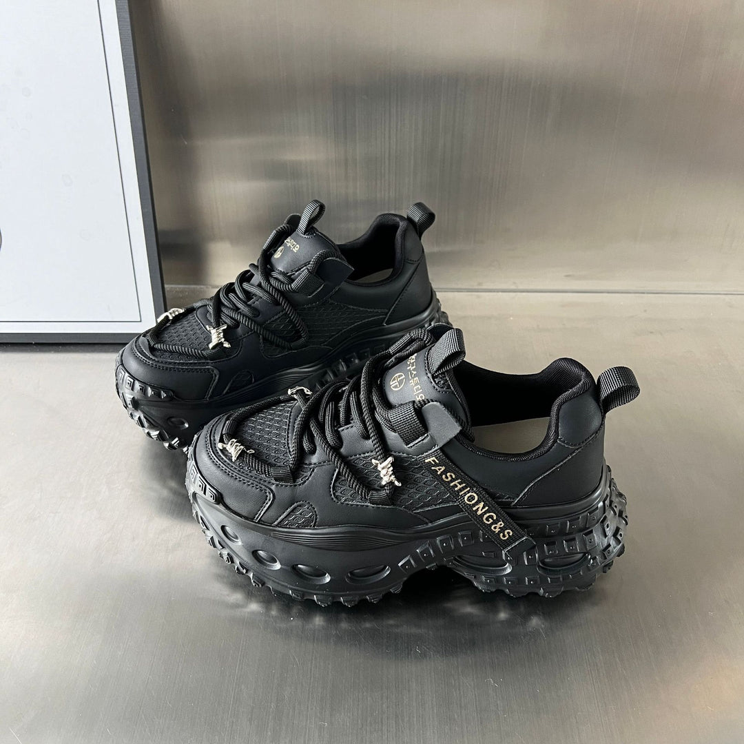 Damen Sportliche Chunky Sneakers mit texturiertem Obermaterial und stabiler Laufsohle EB