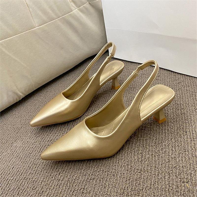 Damen elegante Slingback-Pumps mit modischem Absatz EB