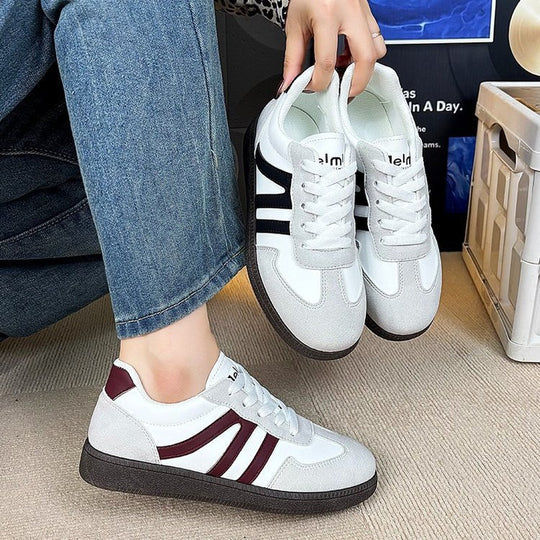Damen Sportliche Sneakers mit atmungsaktiver Oberflächenstruktur und rutschfester Sohle EB
