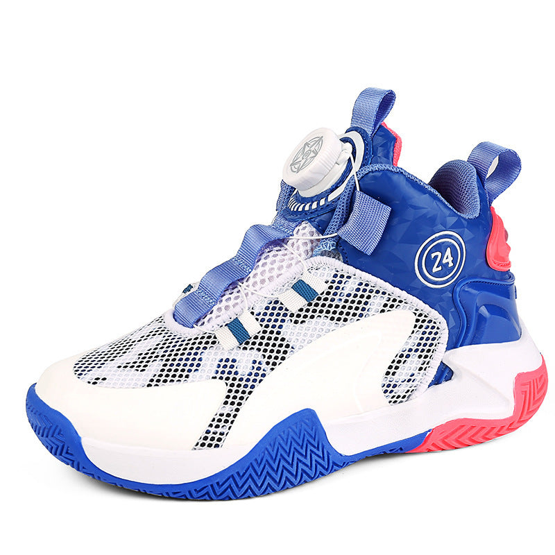 Unisex atmungsaktive Basket-Performance-Sneaker mit Drehverschluss, verstärkter Ferse und griffiger Profillaufsohle EB