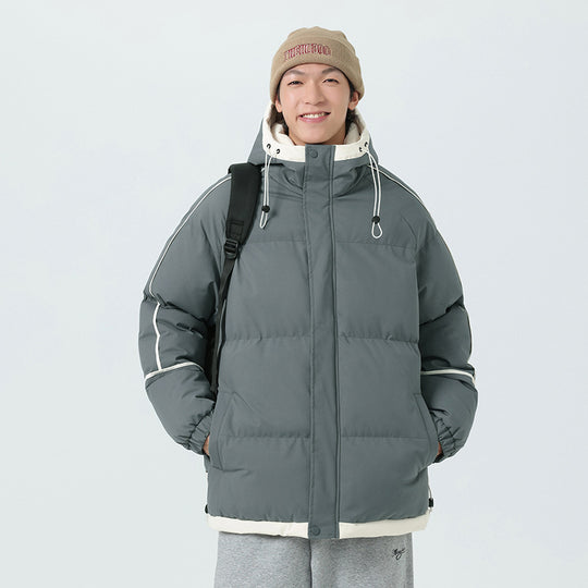 Herren modische Kapuzenjacke mit hochwertiger Füllung und funktionalen Taschen EB