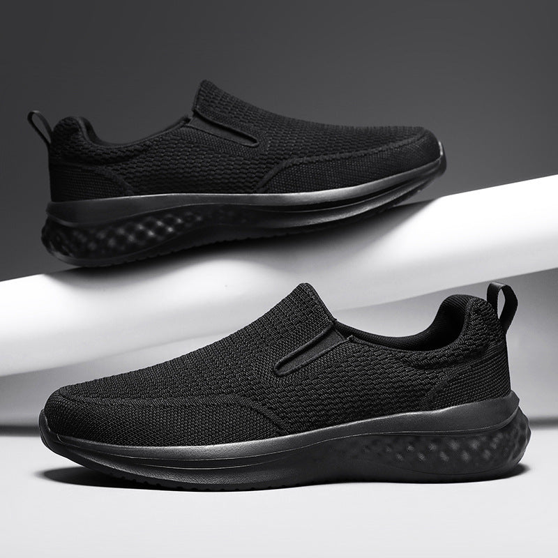 Unisex nan nahtloser Schlupfsneaker mit viskoelastischem Fußbett, flexibler Dämpfungssohle und atmungsaktivem Strickoberteil EB