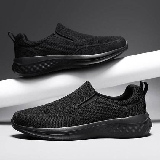 Unisex nan nahtloser Schlupfsneaker mit viskoelastischem Fußbett, flexibler Dämpfungssohle und atmungsaktivem Strickoberteil EB