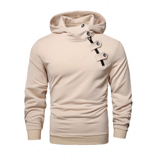 Herren Hoodie mit innovativem Kragen und praktischer Taschenlösung EB
