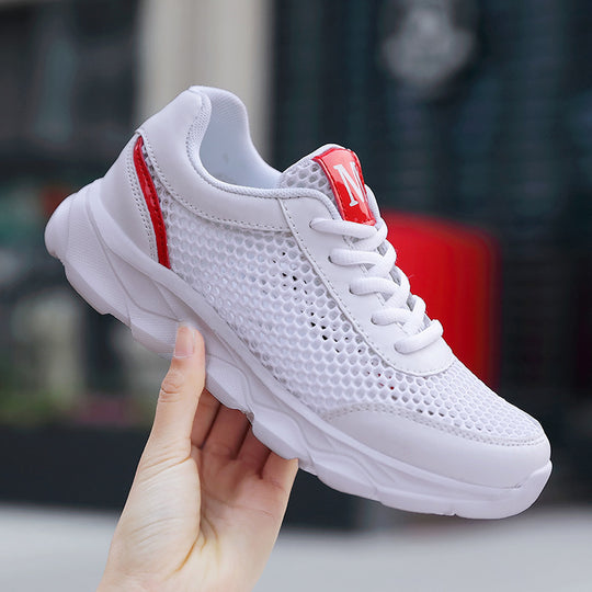 Damen nan leichte Netz-Sneaker mit belüftetem Obermaterial und stoßdämpfender Wellenlaufsohle EB