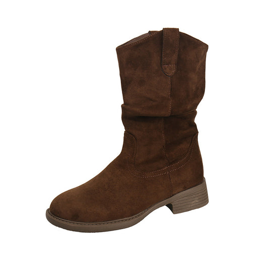 Damen Stiefel mit weichem Wildleder und rutschfester Sohle EB