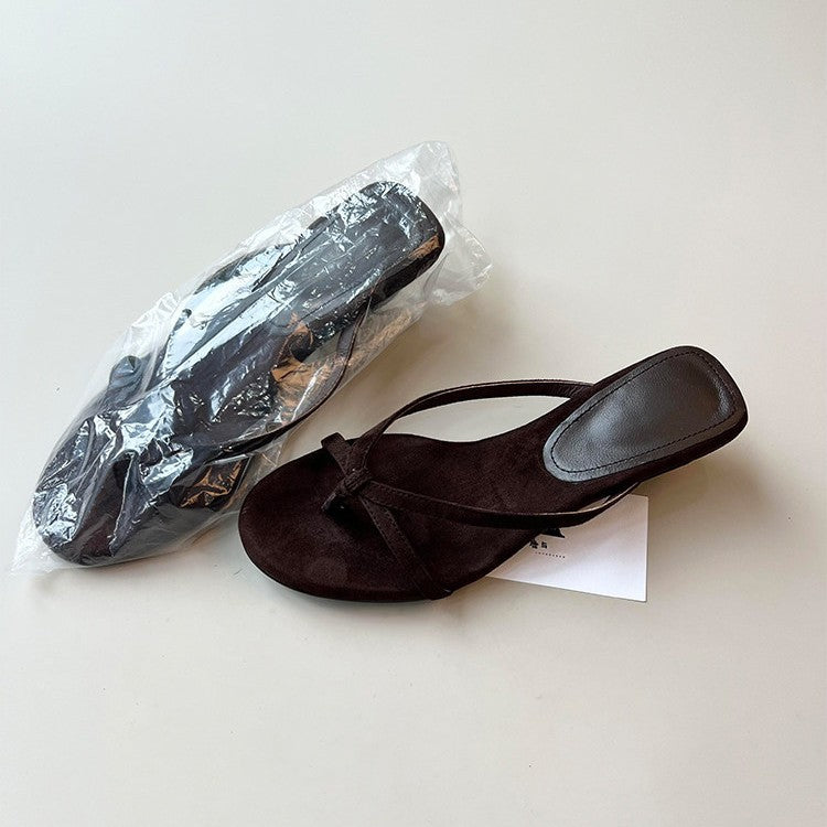 Damen modische Zehentrenner mit elegantem Riemchendesign EB