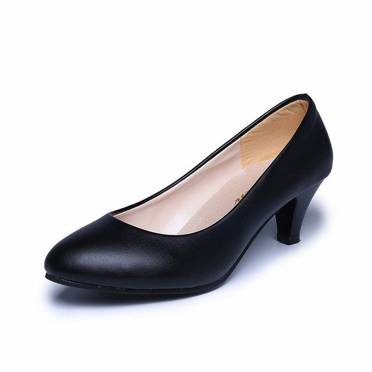 Damen elegante Lackleder-Pumps mit komfortablem Blockabsatz EB