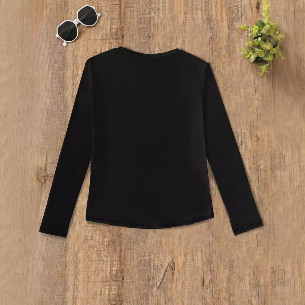 Damen Lässiges Langarmshirt mit elegantem Schnitt und komfortablem Stoff EB