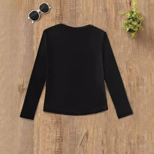 Damen Lässiges Langarmshirt mit elegantem Schnitt und komfortablem Stoff EB