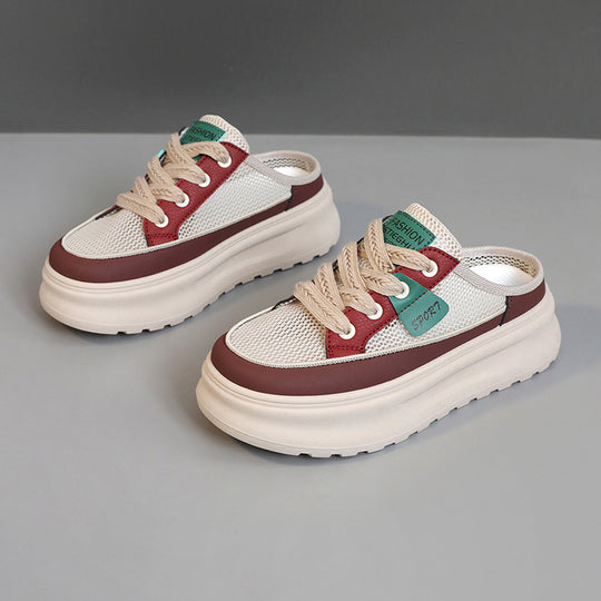 Damen Lässige Sneakers mit innovativem Zipper-Design und bequemer Dämpfung EB