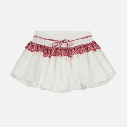 Damen Rüschenrock mit hoher Taille und verspielten Details EB