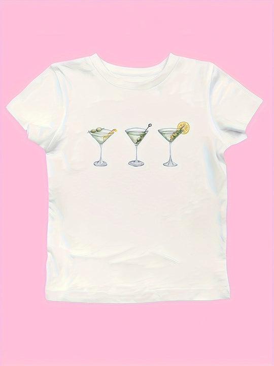 Damen Crop-T-Shirt mit animalistischem Lippenmotiv und auffälligem Schriftzug EB