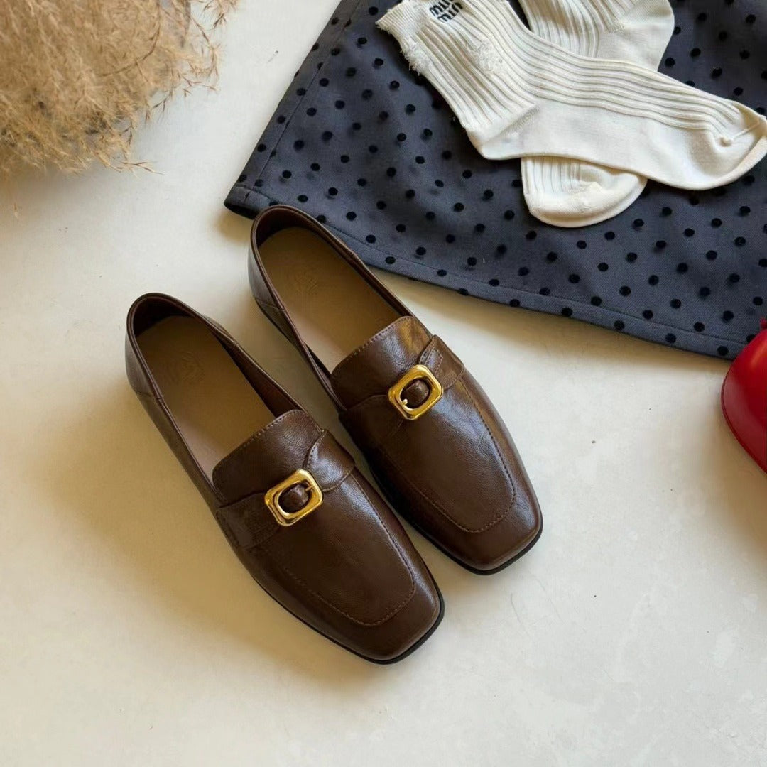 Damen Elegante Businessslipper mit dekorativem Schnallenverschluss EB