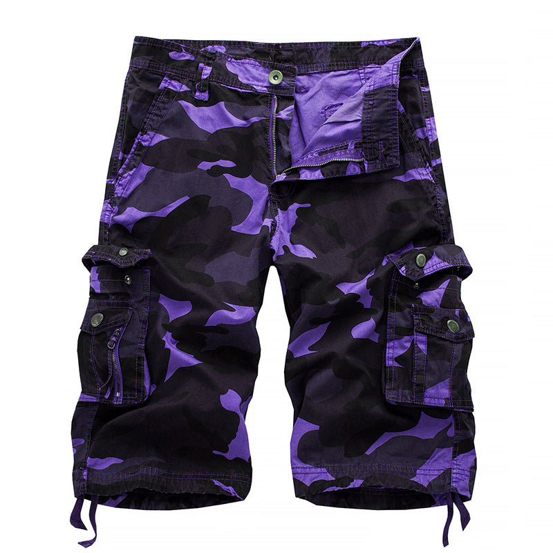 Herren taktische Cargoshorts mit multifunktionalen Taschen und verstellbarem Kordelzug EB