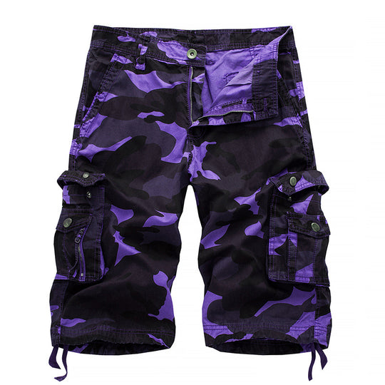 Herren taktische Cargoshorts mit multifunktionalen Taschen und verstellbarem Kordelzug EB