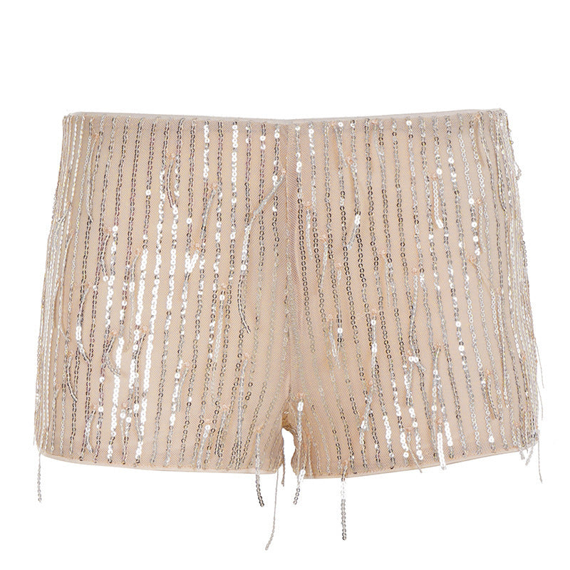 Damen glamouröse Pailletten-Shorts EB