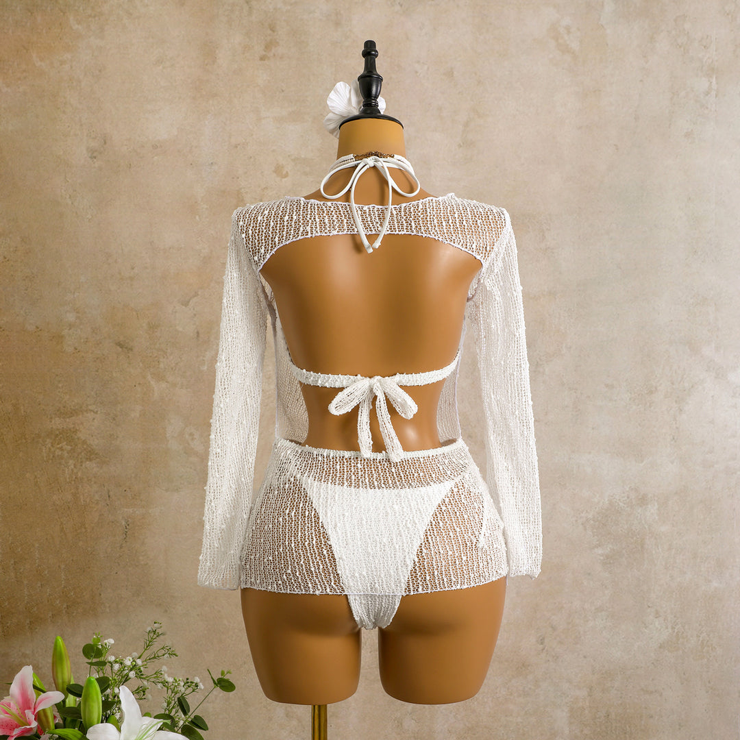 Damen Transparente Badekleid EB