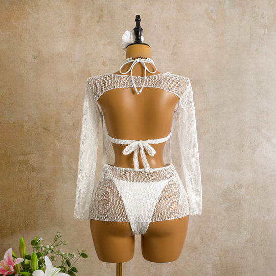Damen Transparente Badekleid EB