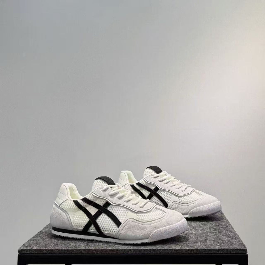 Damen modische und atmungsaktive Sneaker mit hochwertigem Wildleder und Mesh von EB