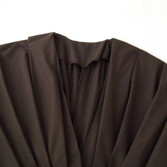 Damen Midikleid mit taillierbarem Bindegürtel und elegantem V-Ausschnitt EB