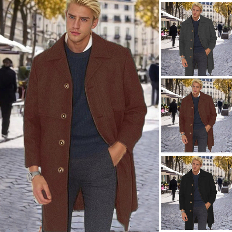 Herren eleganter Wollmantel EB