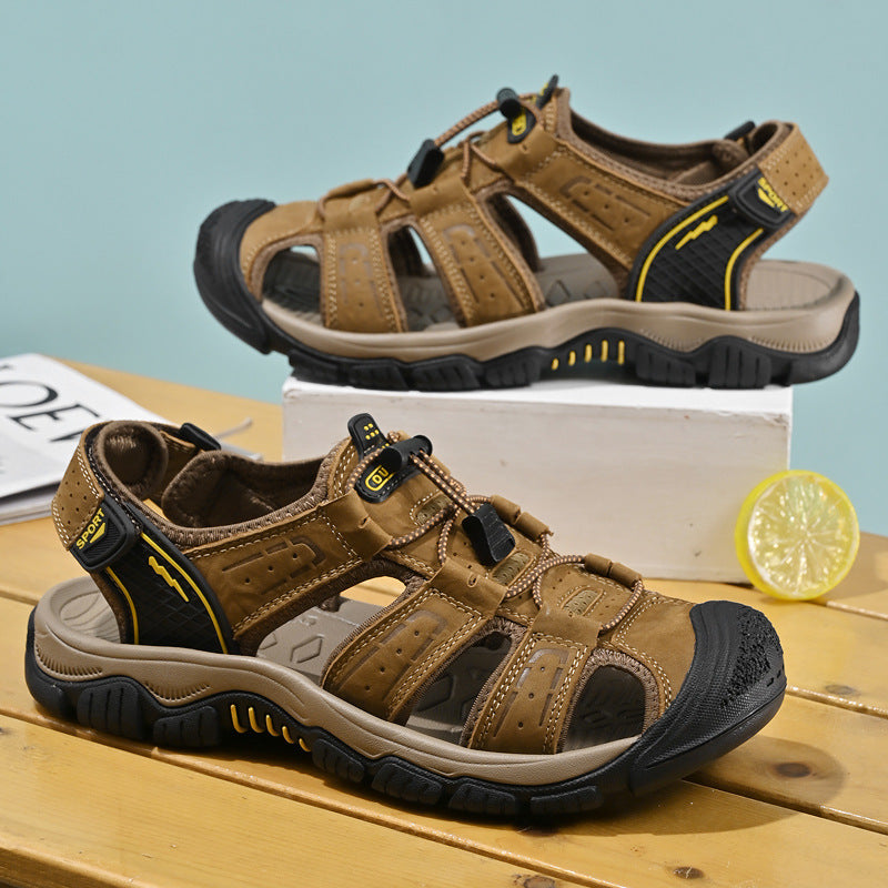 Damen Sportliche Outdoor-Sandalen mit elastischem Schnellschnürsystem und rutschfester Sohle EB