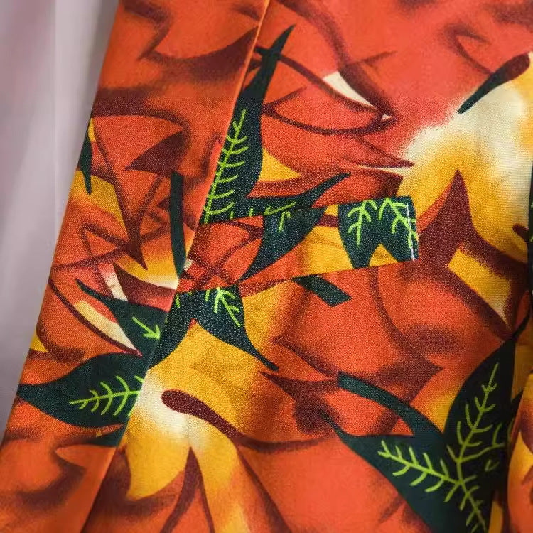 Damen Blazer im tropischen Blätterdesign EB
