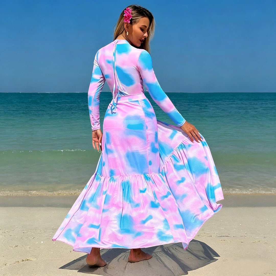 Damen Langärmliges Maxikleid EB