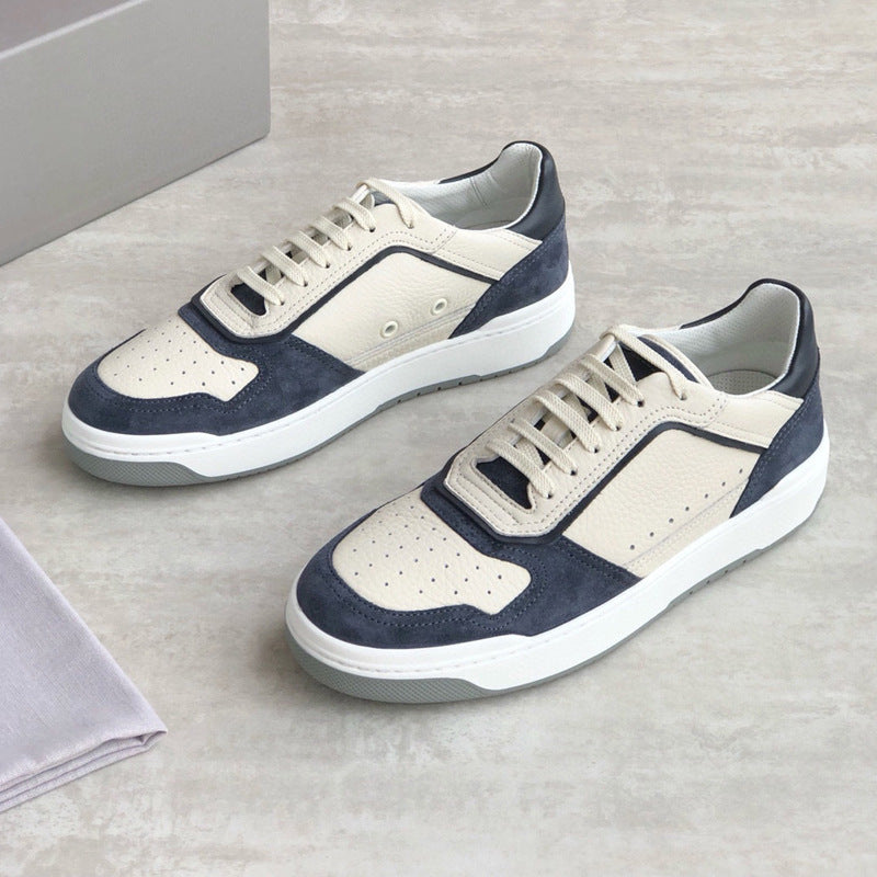 Damen Sportliche Leder Sneakers mit modischem Design und atmungsaktiver Oberflächenstruktur EB